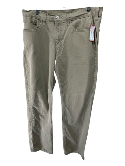 Levi Size 36 Khaki Cotton Solid Zip Fly Men's Pants 36