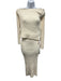 Zara Size S White Polyester Long Sleeve Knit Elastic Waist Skirt Set White / S