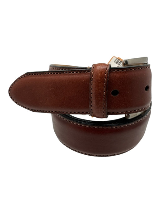 Saks Fifth Ave Brown Leather Solid Men's Belt Brown