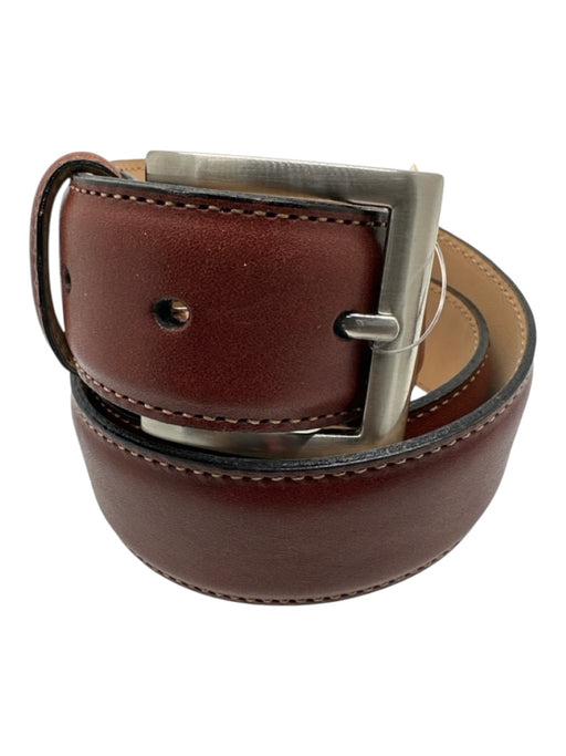 Saks Fifth Ave Brown Leather Solid Men's Belt Brown