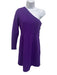Donna Morgan Size 2 Purple Polyester Blend One Shoulder Long Sleeve Dress Purple / 2
