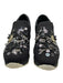 Prada Shoe Size 36 Black, White, Gray Leather Lined Neoprene Sequin Sneakers Black, White, Gray / 36