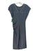 Modern Citizen Size Small Gray Blue Polyester Blend Sleeveless Ruched side Dress Gray Blue / Small