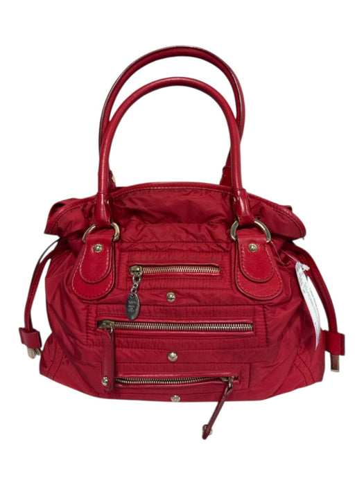 Tods Red Nylon Zippers 2 handles Bucket Bag Red / M