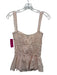 S'edge Size Small Pale Pink Cotton Blend Sleeveless Elastic Gathered Top Pale Pink / Small