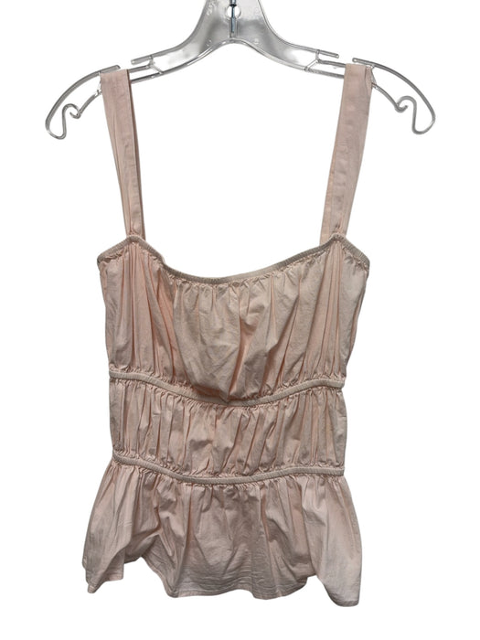 S'edge Size Small Pale Pink Cotton Blend Sleeveless Elastic Gathered Top Pale Pink / Small