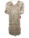 Ulla Johnson Size 2 Cream, Red & Green Polyester Short Sleeve Floral Dress Cream, Red & Green / 2