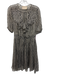 Jason Wu Size 4 Black & White Silk Short Puff Sleeve Abstract Print Mini Dress Black & White / 4