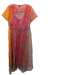 Staud Size S pink, yellow, blue Polyester & Cotton Short Sleeve Wrap Midi Dress pink, yellow, blue / S