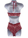 Loveshackfancy Size S Pink & Purple Polyester Floral Ruffles Bikini Set Swimsuit Pink & Purple / S