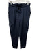 Ramy Brook Size M Navy Polyester Elastic Waist Cargo Pockets Tie Waist Pants Navy / M