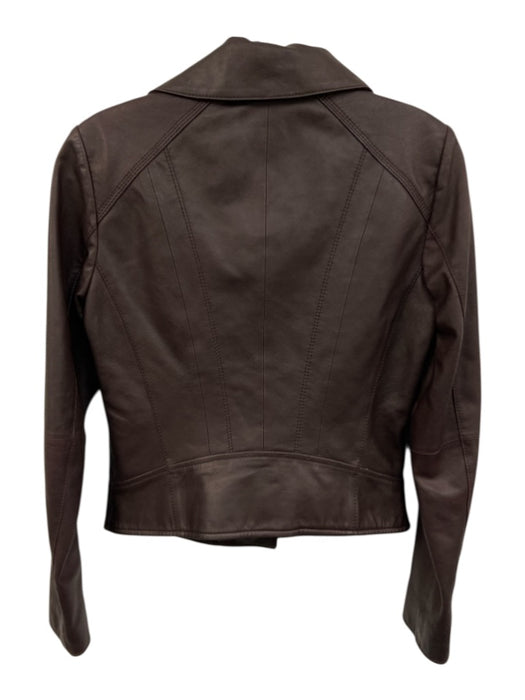 Marc New York Size XS Plum Purple Leather Zip Up Moto Pockets Jacket Plum Purple / XS
