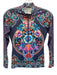 Johnny Was California Size XS Blue, Purple, Pink Nylon Blend Long Sleeve Top Blue, Purple, Pink / XS