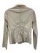 Armani Collezioni Size 4 Beige Lamb leather Linen Fabric Block Blazer Jacket Beige / 4