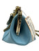 Clare V Light blue & green Leather Gold hardware Snap Top Crossbody Bag Light blue & green / S