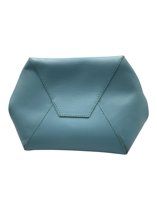 Clare V Light blue & green Leather Gold hardware Snap Top Crossbody Bag Light blue & green / S