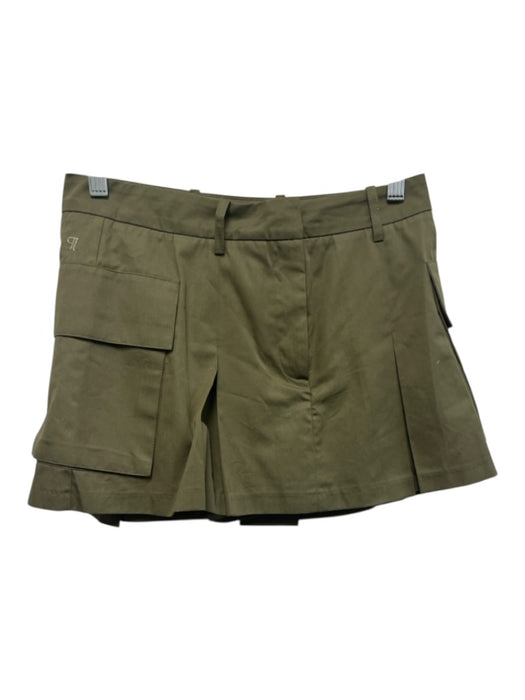 Pilcro Size 25 Army Green Cotton High Rise Pleated Cargo Mini Skort Army Green / 25