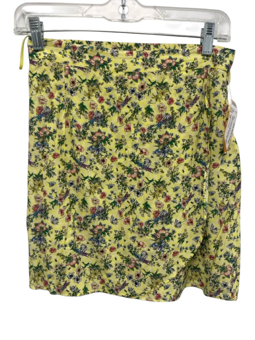 Zadig & Voltaire Size 34 Yellow, Green, Multi Viscose Elastic Waist Wrap Skirt Yellow, Green, Multi / 34