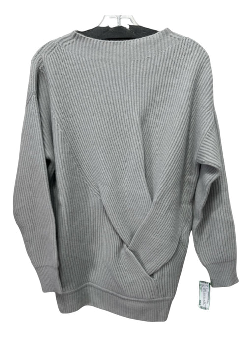 Max Mara Size XS Light Gray Missing Fabric Tag Mock Neck Long Sleeve Sweater Light Gray / XS