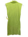 A.L.C. Size S Chartreuse Green Cotton Blend Sleeveless Ribbed 1/4 Button Dress Chartreuse Green / S