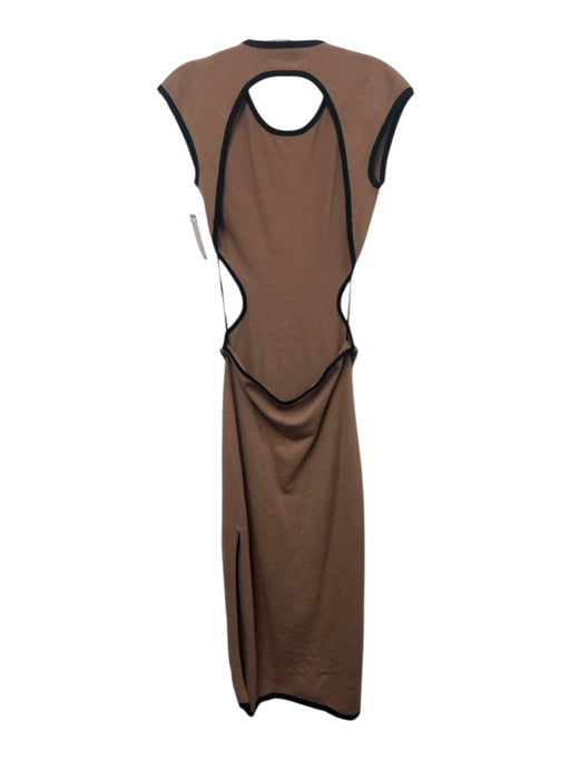 Hansen & Gretel Size M Brown & Black Viscose & Polyester Sleeveless Knit Dress Brown & Black / M