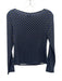 Miaou Size M Blue & Yellow Tencel & Spandex Long Sleeve Polka Dot Wide Neck Top Blue & Yellow / M