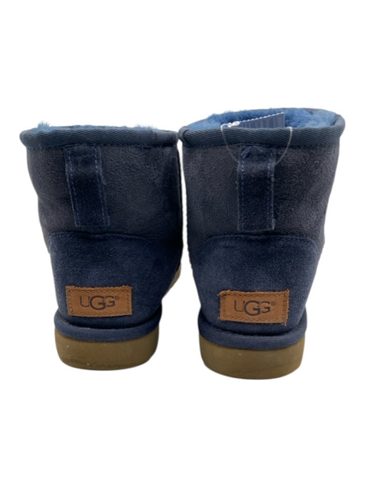 Ugg Shoe Size 7 Slate Blue Leather Upper Suede Shearling Lined Ankle Boots Slate Blue / 7