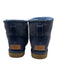 Ugg Shoe Size 7 Slate Blue Leather Upper Suede Shearling Lined Ankle Boots Slate Blue / 7