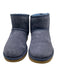 Ugg Shoe Size 7 Slate Blue Leather Upper Suede Shearling Lined Ankle Boots Slate Blue / 7