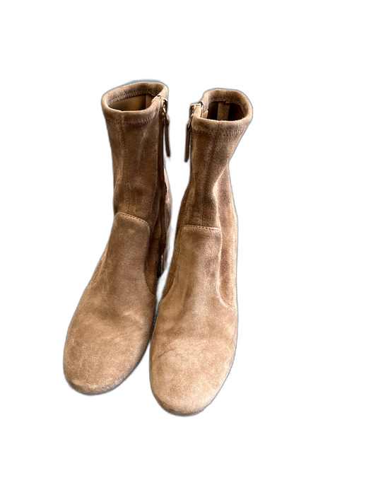 Tory Burch Shoe Size 7 Camel Leather Suede Almond Toe Block Heel Boots Camel / 7