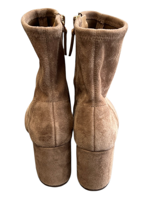 Tory Burch Shoe Size 7 Camel Leather Suede Almond Toe Block Heel Boots Camel / 7