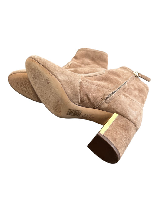 Tory Burch Shoe Size 7 Camel Leather Suede Almond Toe Block Heel Boots Camel / 7