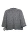 Ann Mashburn Size XS Gray, Black & Blue Wool Blend Open Front 3/4 Sleeve Jacket Gray, Black & Blue / XS