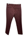 Joseph Size 40/S Burgundy Viscose & Cotton Low Rise Straight Pants Burgundy / 40/S