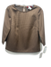 Max Mara Studio Size 4 Brown & Black Polyester Blend 3/4 Sleeve Darted Top Brown & Black / 4