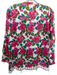 Roller Rabbit Size XS Pink, Green, Red Cotton Long Sleeve Floral Tassels Top Pink, Green, Red / XS
