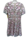 Elie Tahari Size 4 Pink, Gold, White & Grey Polyester Short Sleeve Fringe Dress Pink, Gold, White & Grey / 4