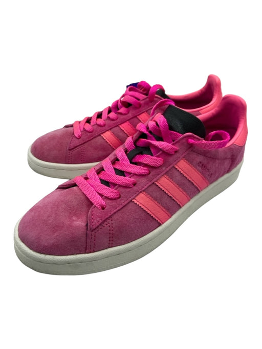 Adidas Shoe Size 10 Pink & White Suede Rubber Sole lace up Low Top Sneakers Pink & White / 10