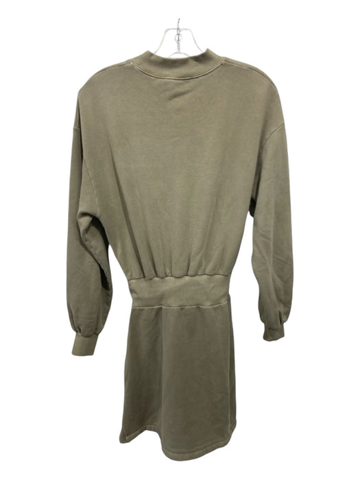 SER.O.YA Size S Sage green Cotton Sweatshirt Material Long Sleeve Dress Sage green / S