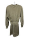 SER.O.YA Size S Sage green Cotton Sweatshirt Material Long Sleeve Dress Sage green / S