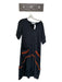 Crosby Size S Black & Orange Short Sleeve Ribbon Detail Maxi Dress Black & Orange / S