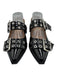 Steve Madden Shoe Size 9.5 Black Patent Leather Silver Hardware Slingback Flats Black / 9.5