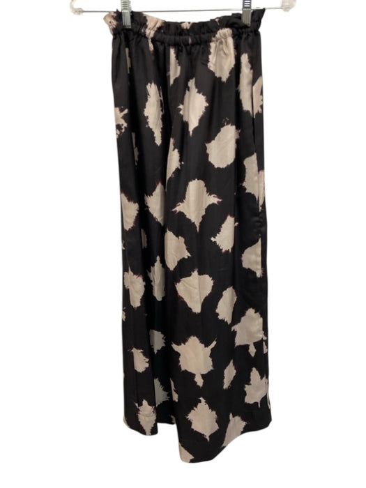 Ulla Johnson Size 0 Black, Cream, Pink Silk Ruffle Short Sleeve Tie Dye Pant Set Black, Cream, Pink / 0