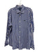 Facconable Size XL Blue & White Cotton Gingham Button Down Long Sleeve Shirt Blue & White / XL