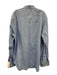 Carolina Herrera Size 17.5 Blue Cotton Button Down Men's Long Sleeve Shirt Blue / 17.5