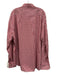 Carolina Herrera Size 17.5 Red & White Cotton Gingham Men's Long Sleeve Shirt Red & White / 17.5