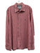 Carolina Herrera Size 17.5 Red & White Cotton Gingham Men's Long Sleeve Shirt Red & White / 17.5