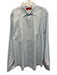 Carolina Herrera Size 17.5 Blue Cotton Button Down Men's Long Sleeve Shirt Blue / 17.5