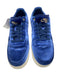 Nike Shoe Size 9 Blue Velour Gold Detail Sail Midsole Air Force 1 Sneakers Blue / 9