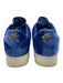 Nike Shoe Size 9 Blue Velour Gold Detail Sail Midsole Air Force 1 Sneakers Blue / 9